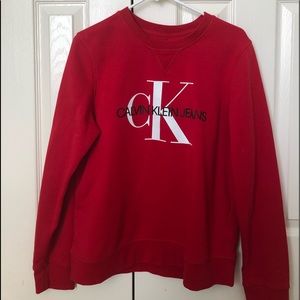 Red Calvin Klein Sweatshirt